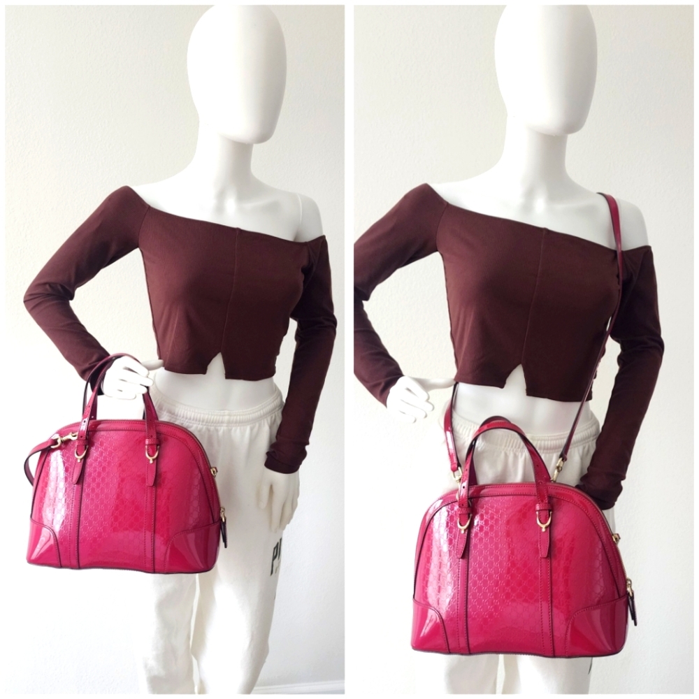 Auth Gucci Micro GG Pink 2Way Leather Bag - Picture 3 of 11